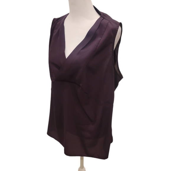 𝅺the Limited Plum / Purple Sleeveless Blouse for Fall Size XL - Picture 2 of 5